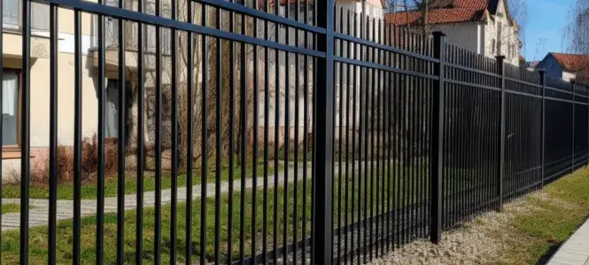 Vertical aluminium fence securing houses in Werribee
