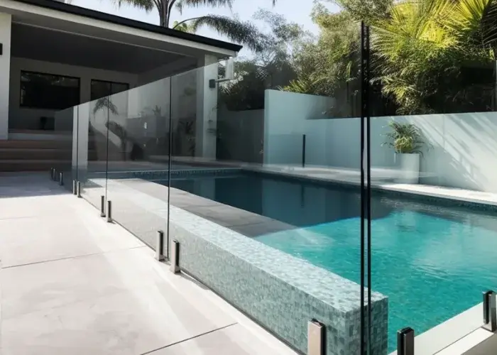 Elegant glass pool fence to secure a backyard pool in Werribee